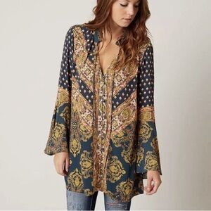 Free People Button Down Tunic